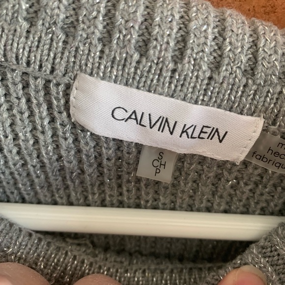 Women’s Calvin Klein Gray Turtleneck Sweater with Cowl Neck - Picture 5 of 5